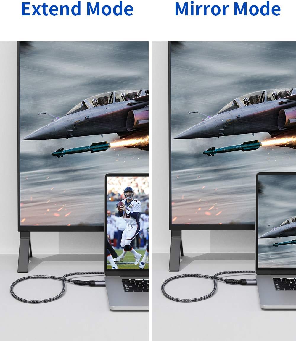 Thumbnail 5 de JSAUX 4K DisplayPort auf HDMI Kabel 1M – DP zu HDMI Kabel, unidirektional, 4K@30Hz