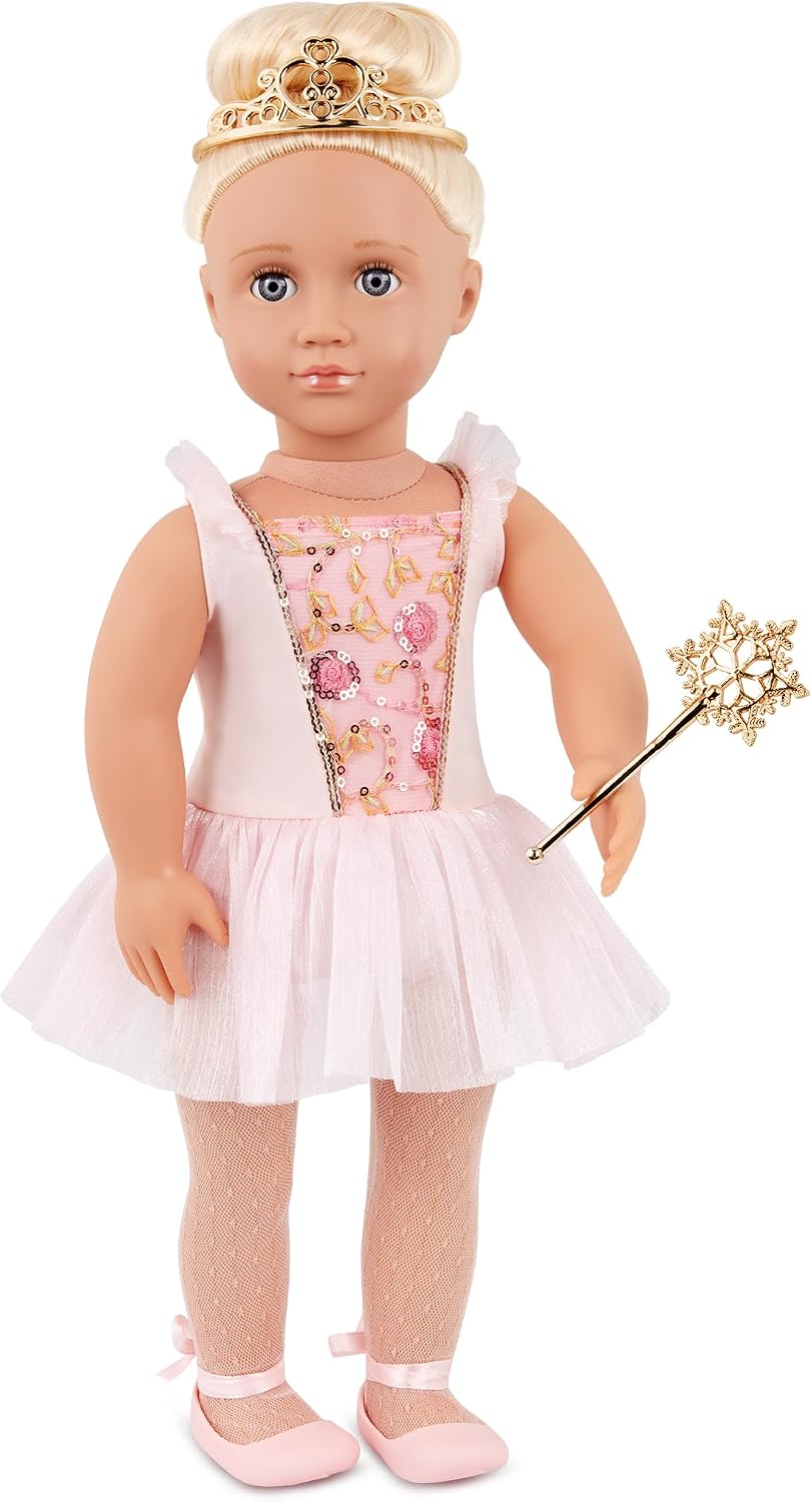 Thumbnail 3 de Our Generation - Lalia, Poupée Sugar Plum Fairy 46 cm – Yeux bleus et longs cheveux blonds, robe de ballet rose