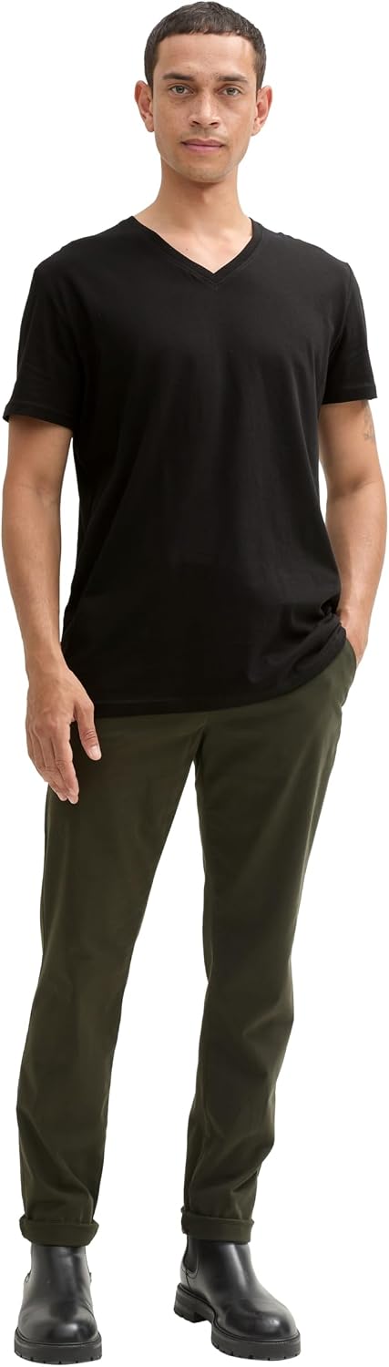Thumbnail 3 de TOM TAILOR Herren Doppelpack T-Shirt mit V-Ausschnitt (Regular Fit) aus Baumwolle