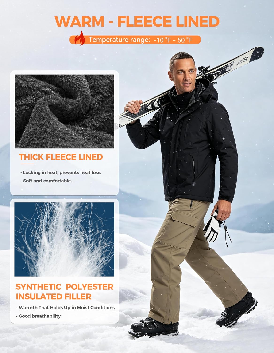 Thumbnail 2 de wantdo Waterproof Ski Jacket 10,000mm
