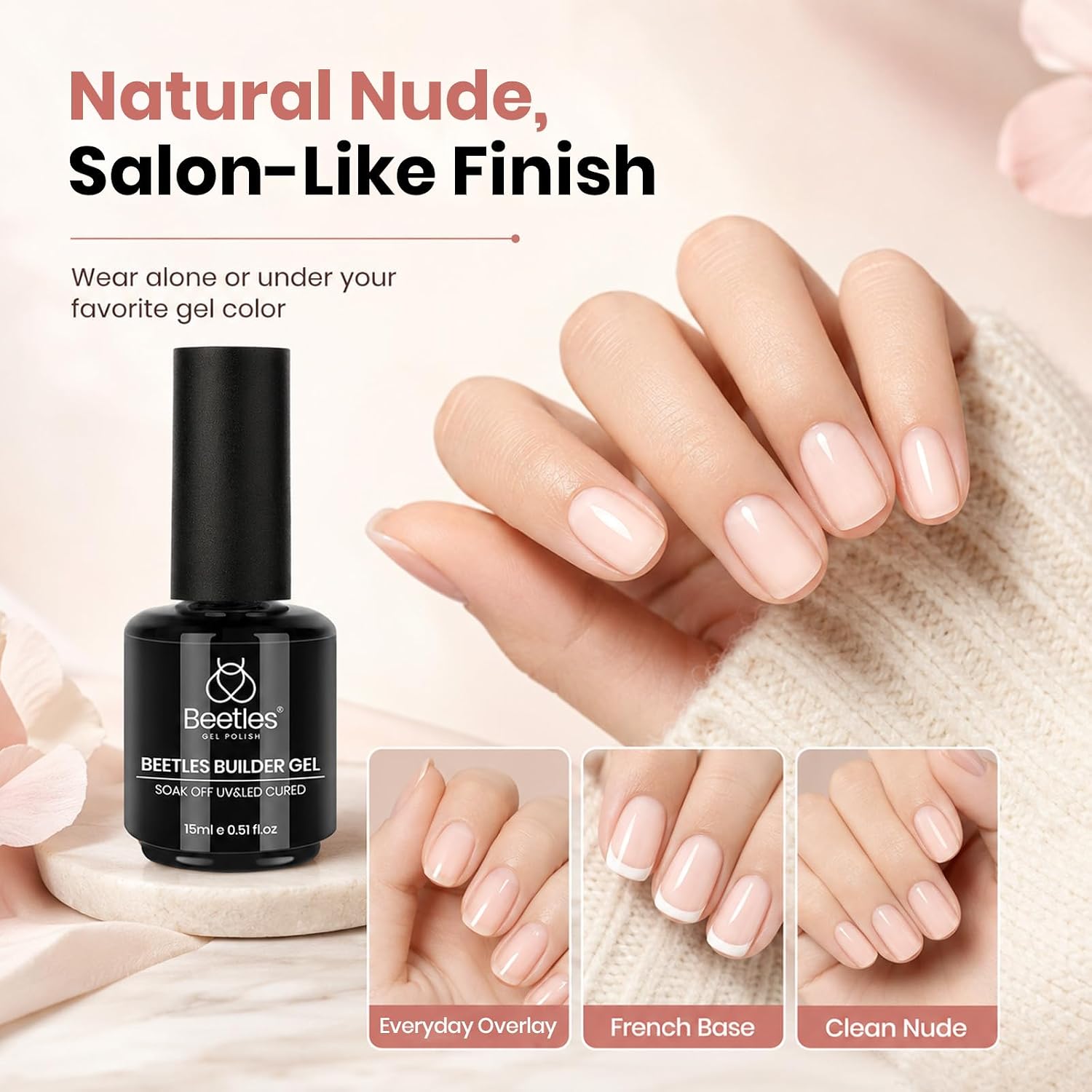 Thumbnail 3 de Beetles Builder Gel for Nails: 8-in-1 Natural Nude for Instant Apex & Strength