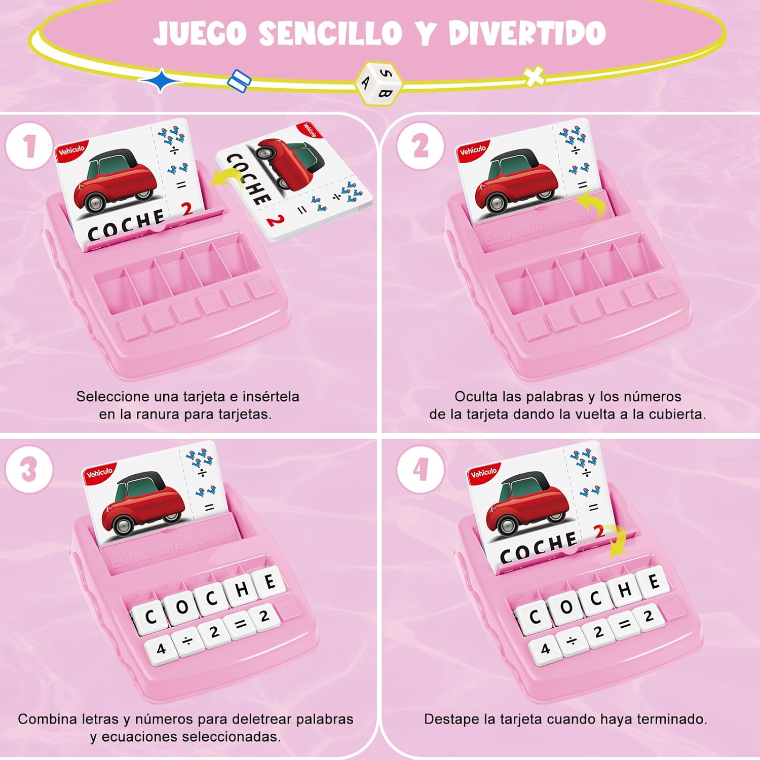 Detalle 2 de Joozmui Juegos Educativos 2 en 1 para niños 3-8 años