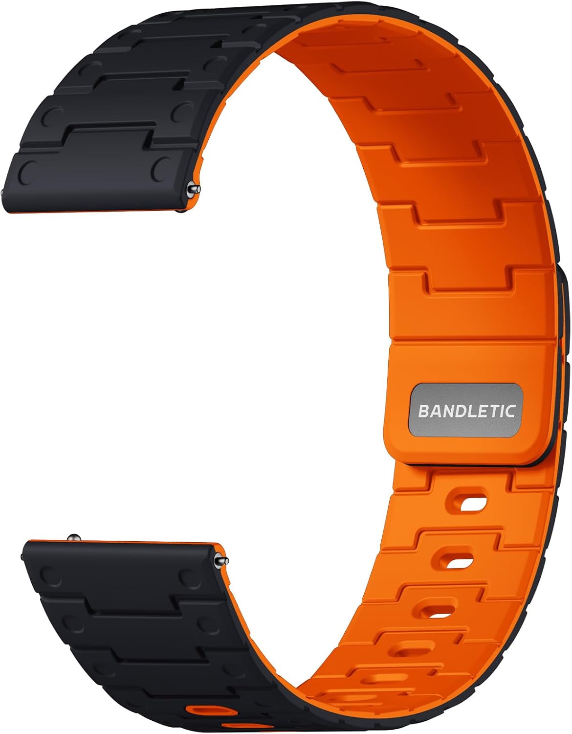 Detalle de Bandletic 22mm Magnetic Silicone Watch Strap for Garmin, Samsung, Amazfit and More