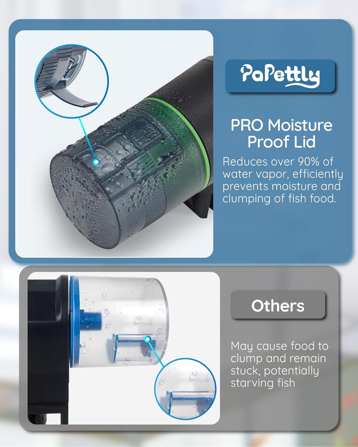 Detalle de Automatic fish feeder timer 200ml