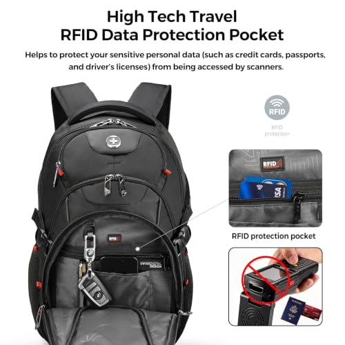 Detalle 2 de Swissdigital Design Laptop Backpack SD803-01: A Practical, RFID-Protected Carry with USB Charging