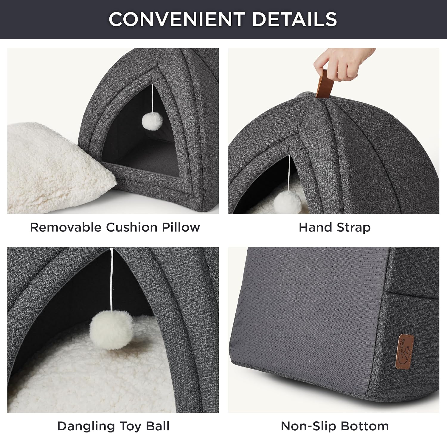 Thumbnail 3 de Bedsure Cat Cave Bed Igloo 44 cm – Large cat bed 🐱
