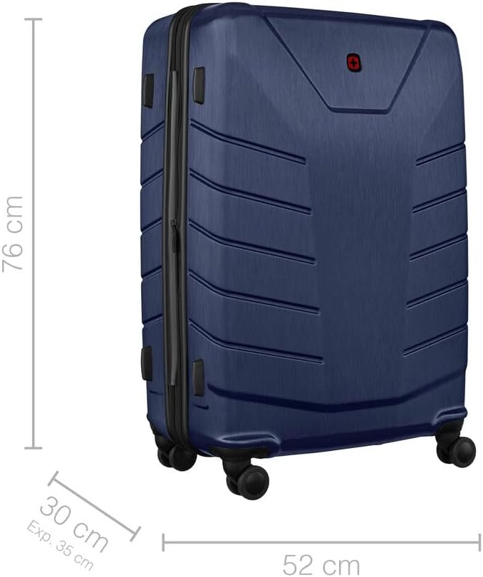 Detalle de WENGER Pegasus Large Hard-Shell Suitcase with 4 Wheels (610852) – Estate Blue, 99–115 L