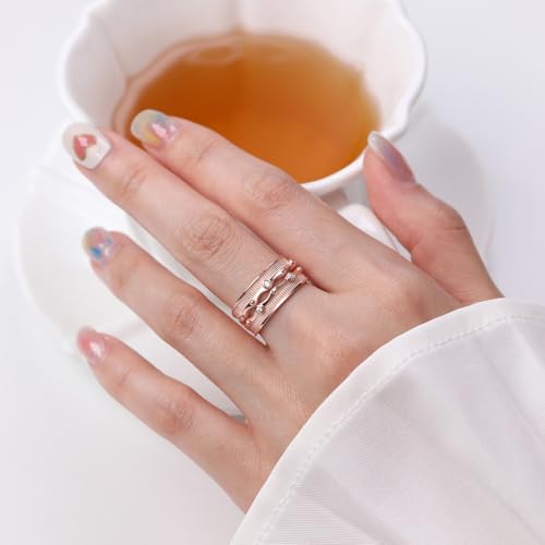 Thumbnail 8 de Meissa Gold Thumb Rings for Women: Non Tarnish, Adjustable Stackable Ring with Cubic Zirconia