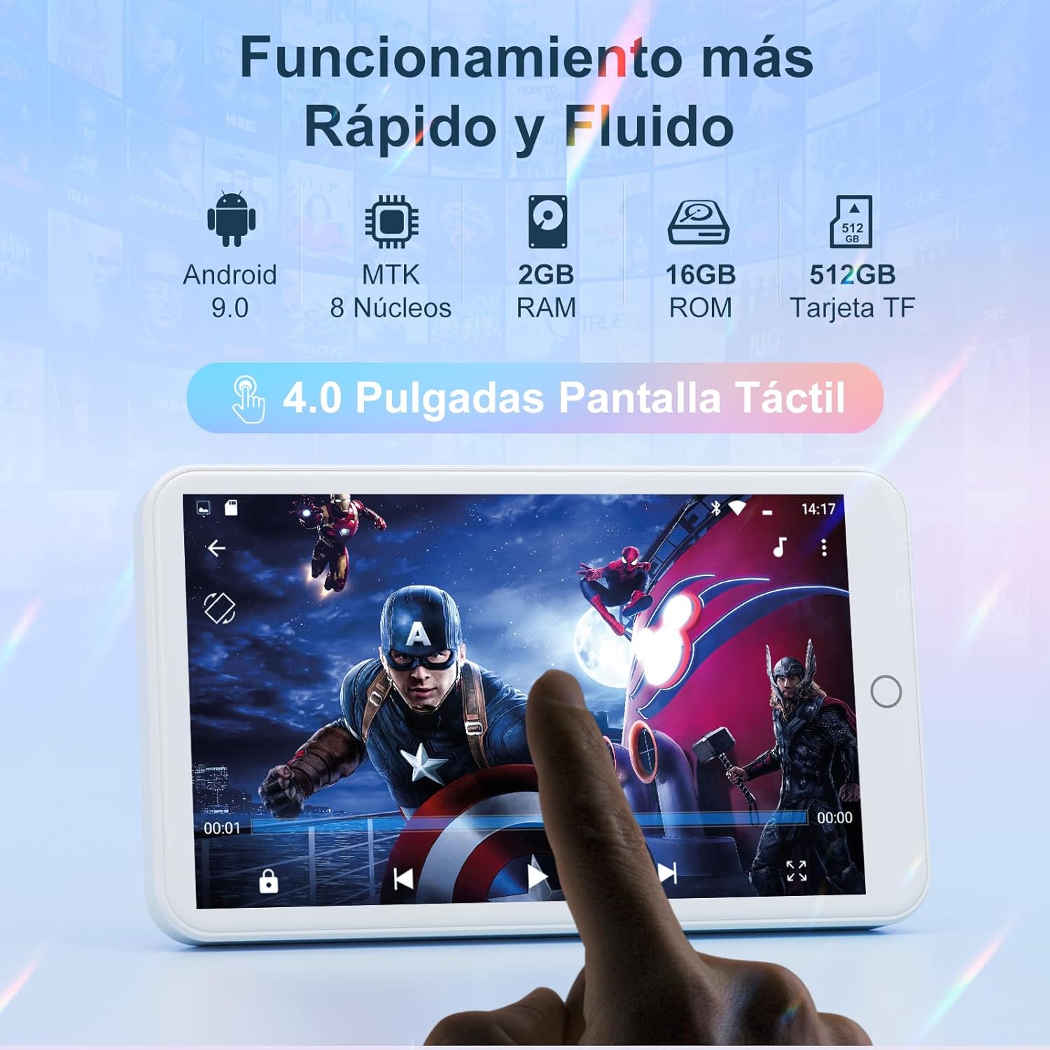 Thumbnail 2 de MECHEN H1-Pro Reproductor MP3 Android 4” 2000mAh