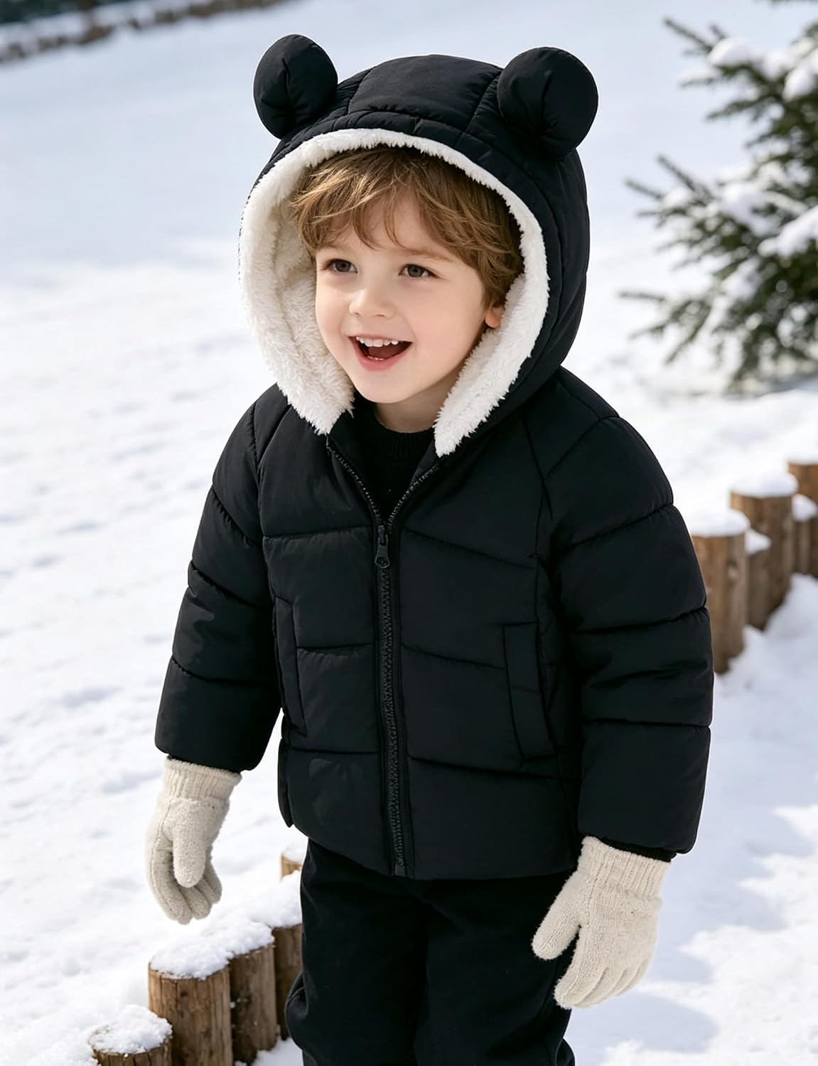 Detalle 2 de Toddler Fleece Jacket with Hood, 6M-5T
