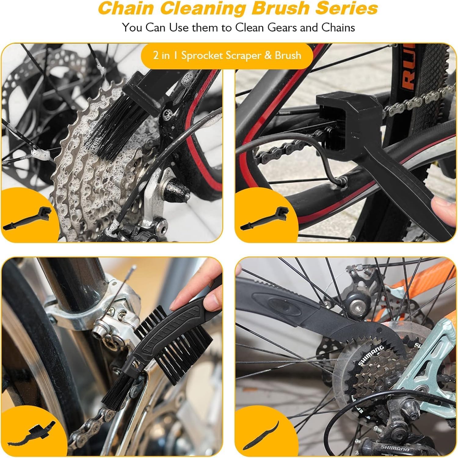 Thumbnail 1 de CLOPAE KPC--050 12-in-1 fietsreinigingsset met ketting- en wielborstels