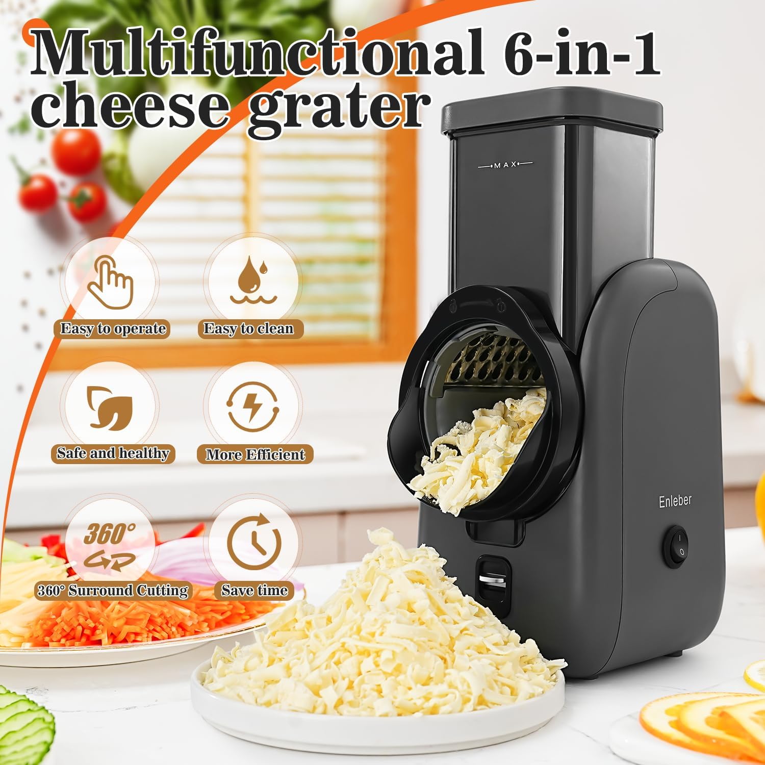 Thumbnail 4 de Electric Cheese Grater Multi Grater 1L 🧀