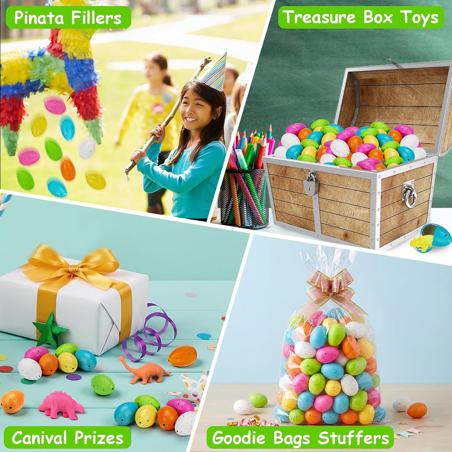 Detalle 2 de Thremhoo 60PCS Small Hatching Dinosaur Eggs Set for Party Favors