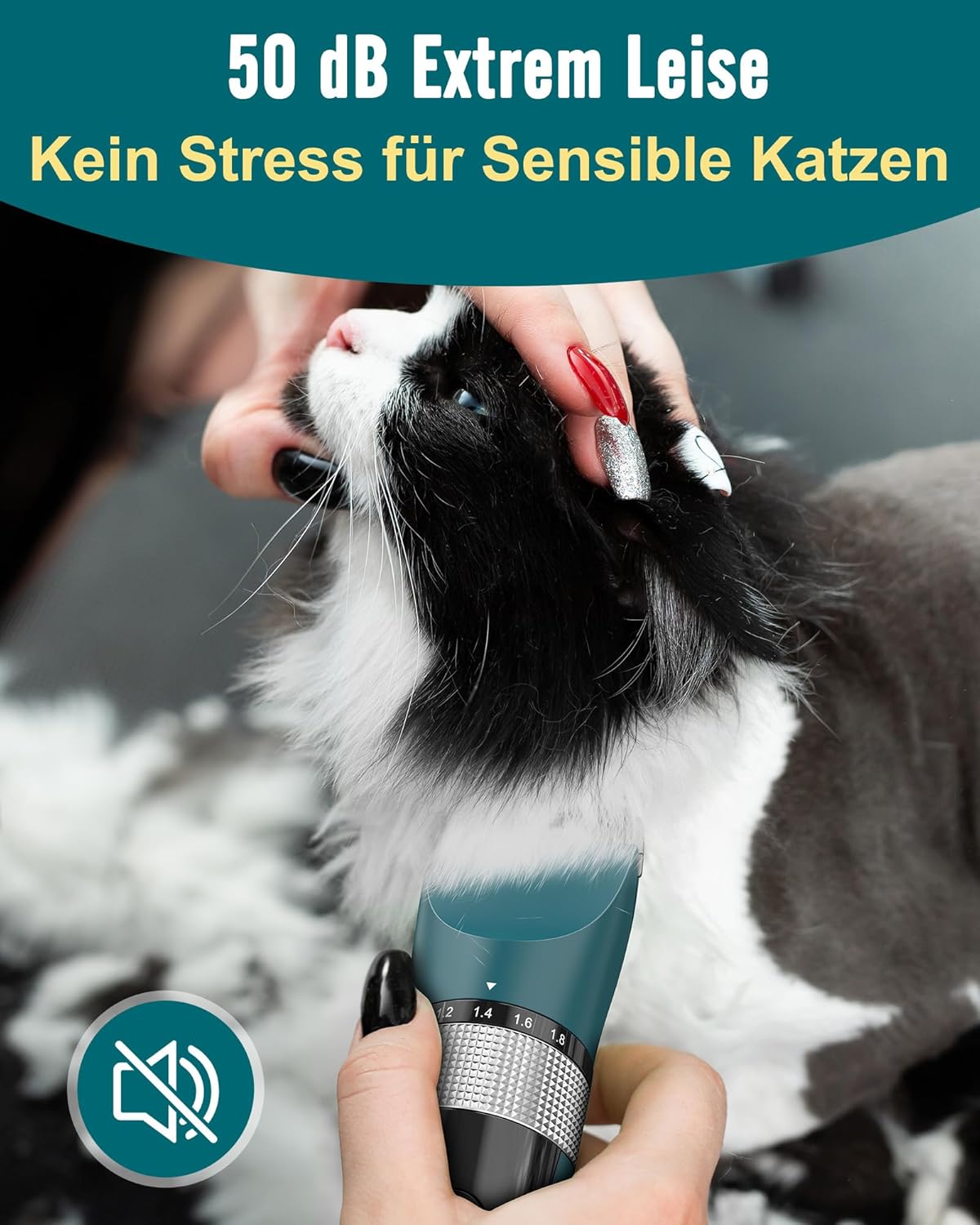 Detalle de oneisall Katzen-Schermaschine leise mit 5 Stufen