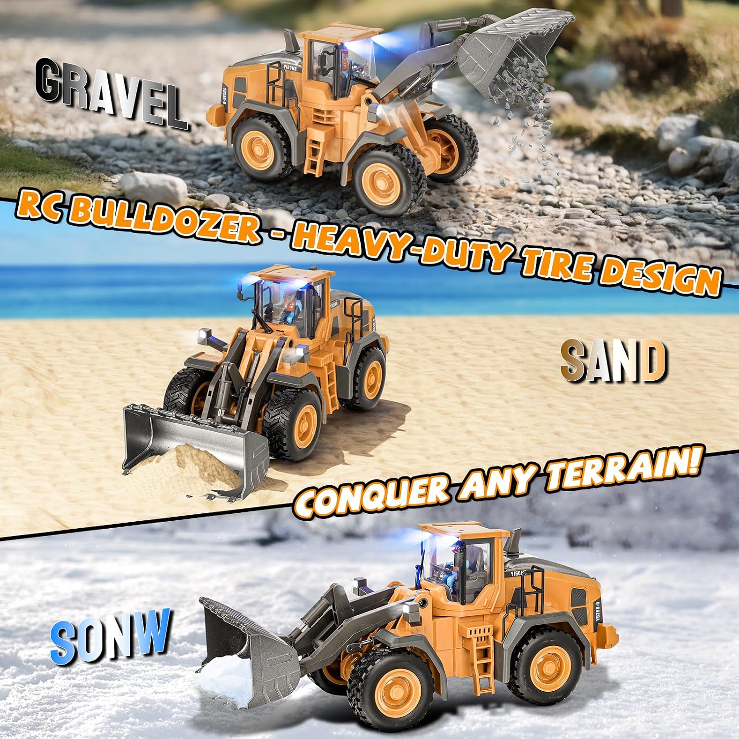 Detalle 2 de maysida Bulldozer teledirigido 1200 mAh