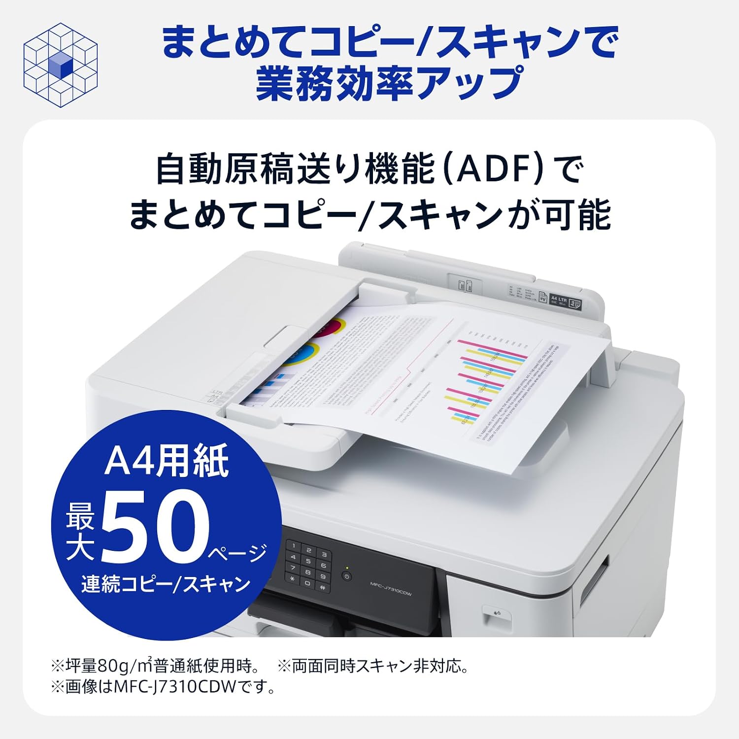 Thumbnail 6 de ブラザー工業 MFC-J7210CDW A3対応インクジェット複合機 自動両面印刷・Wi-Fi搭載