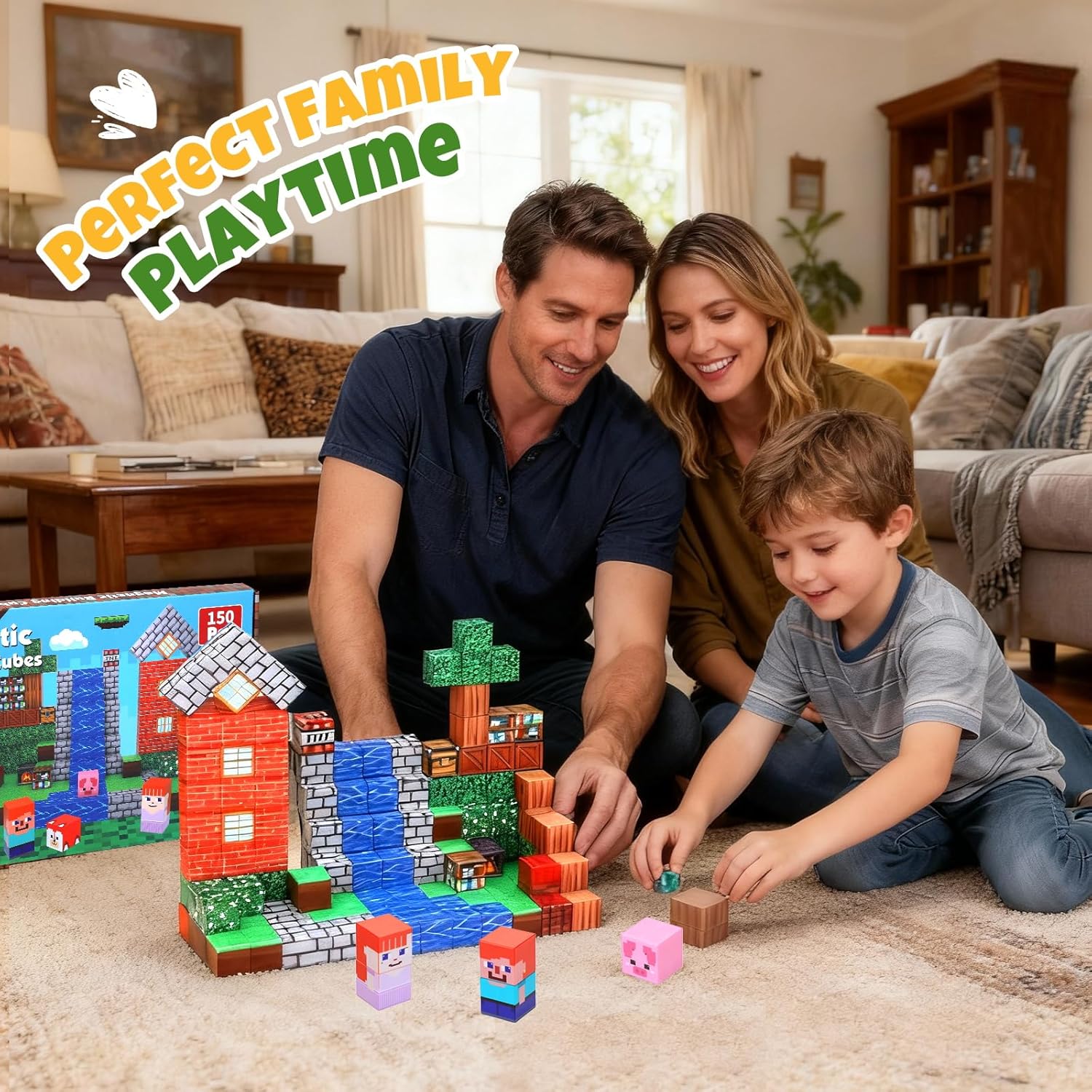 Detalle 2 de GigglePlay Magnetic Blocks: Animal Farm 150-Piece Set