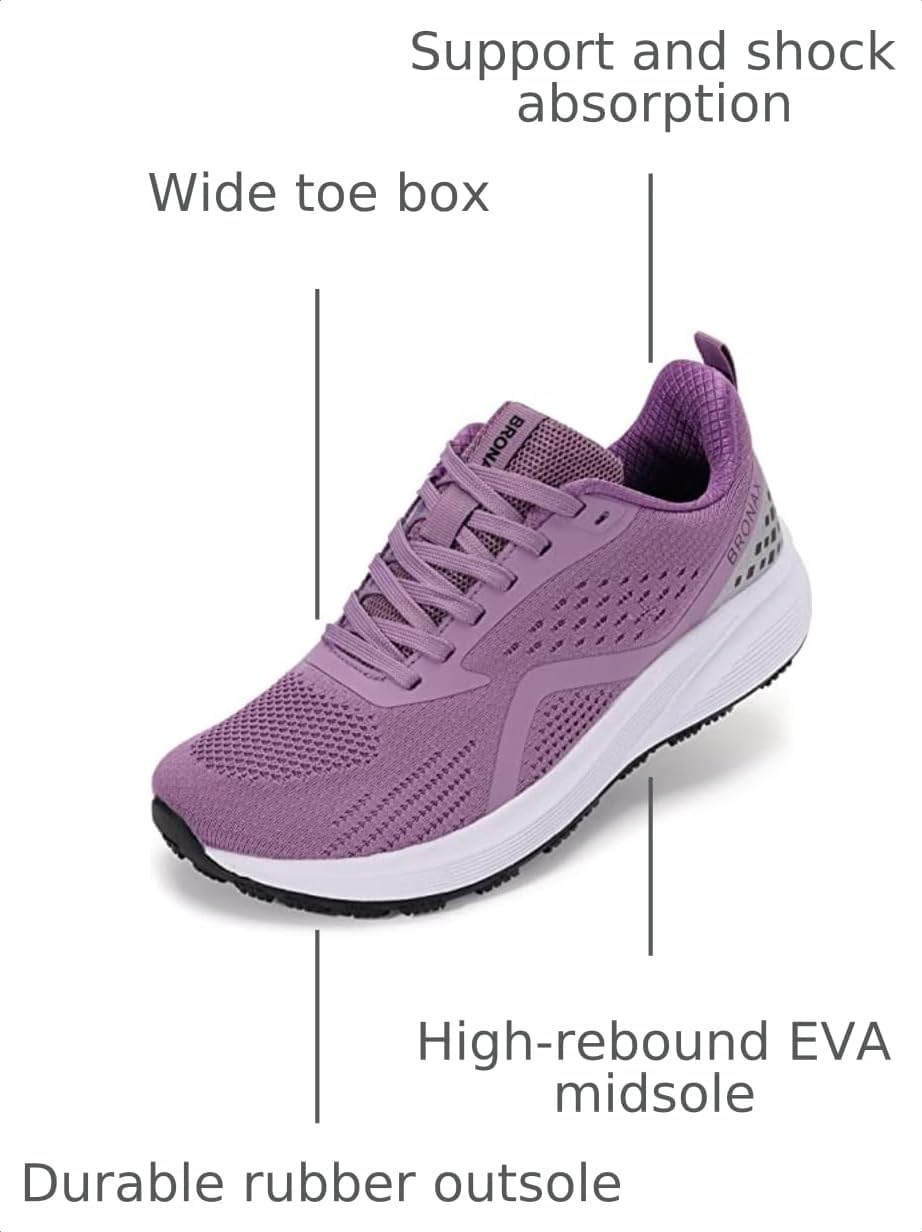 Detalle de BRONAX Women's Wide Toe Box Shoes 10mm