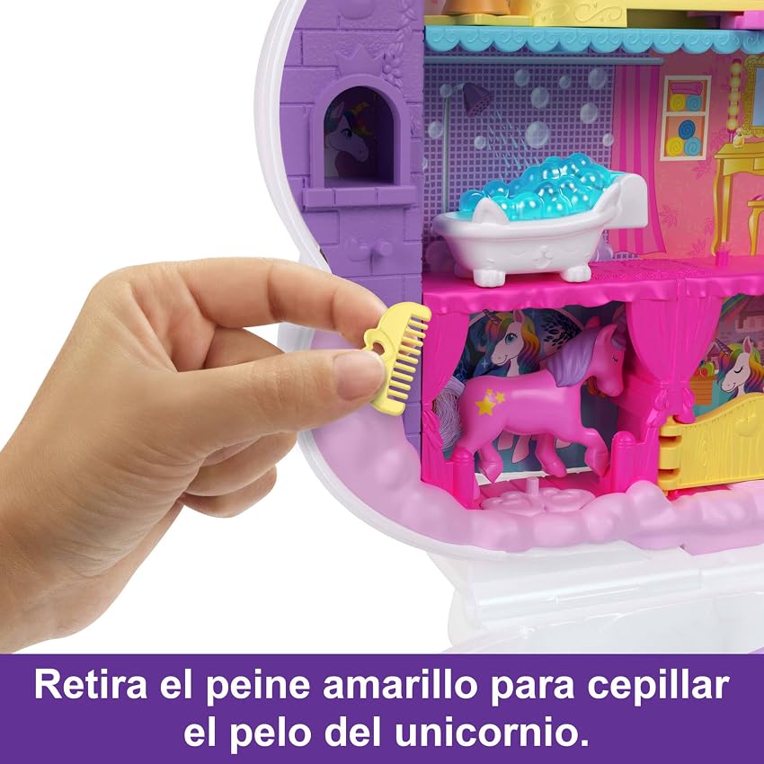 Thumbnail 4 de Polly Pocket Salón de Belleza Unicornio 🌈 con Muñequitas y Accesorios