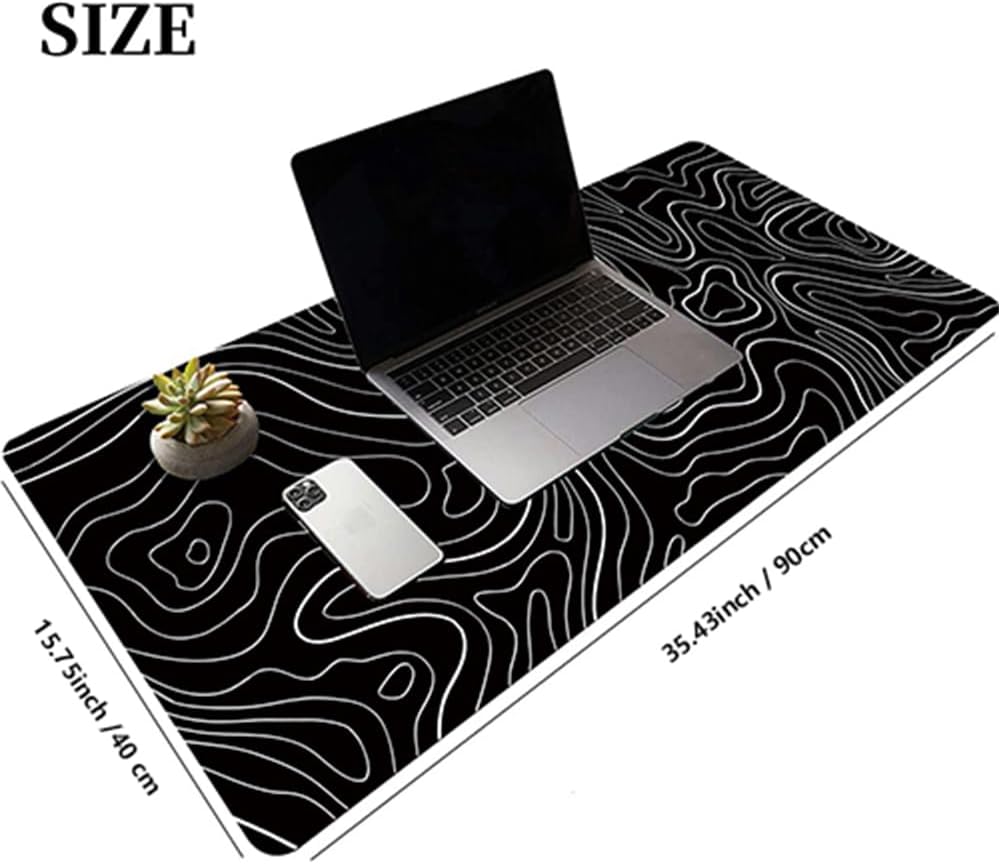 Thumbnail 6 de HGWALP Large Gaming Mouse Pad & Extended XXL (900 x 400 x 3mm) – Black Topographic