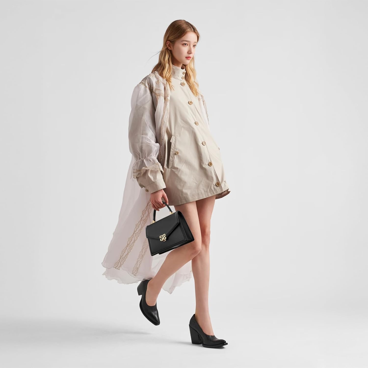Detalle 2 de quipuda Handtasche Damen Leder Crossbody