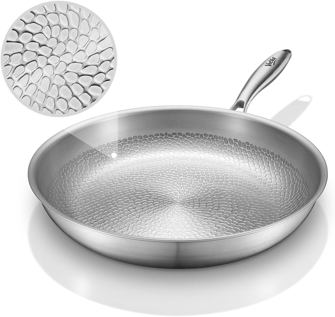 Detalle de Titanium Non-Stick 12" Uncoated Hammered Frying Pan