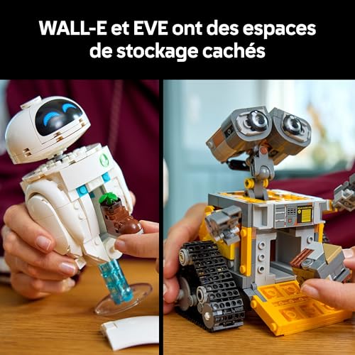 Detalle de LEGO Disney et Pixar Wall-E et Eve – Set de Construction pour Adulte, Maquette à Exposer (43279)