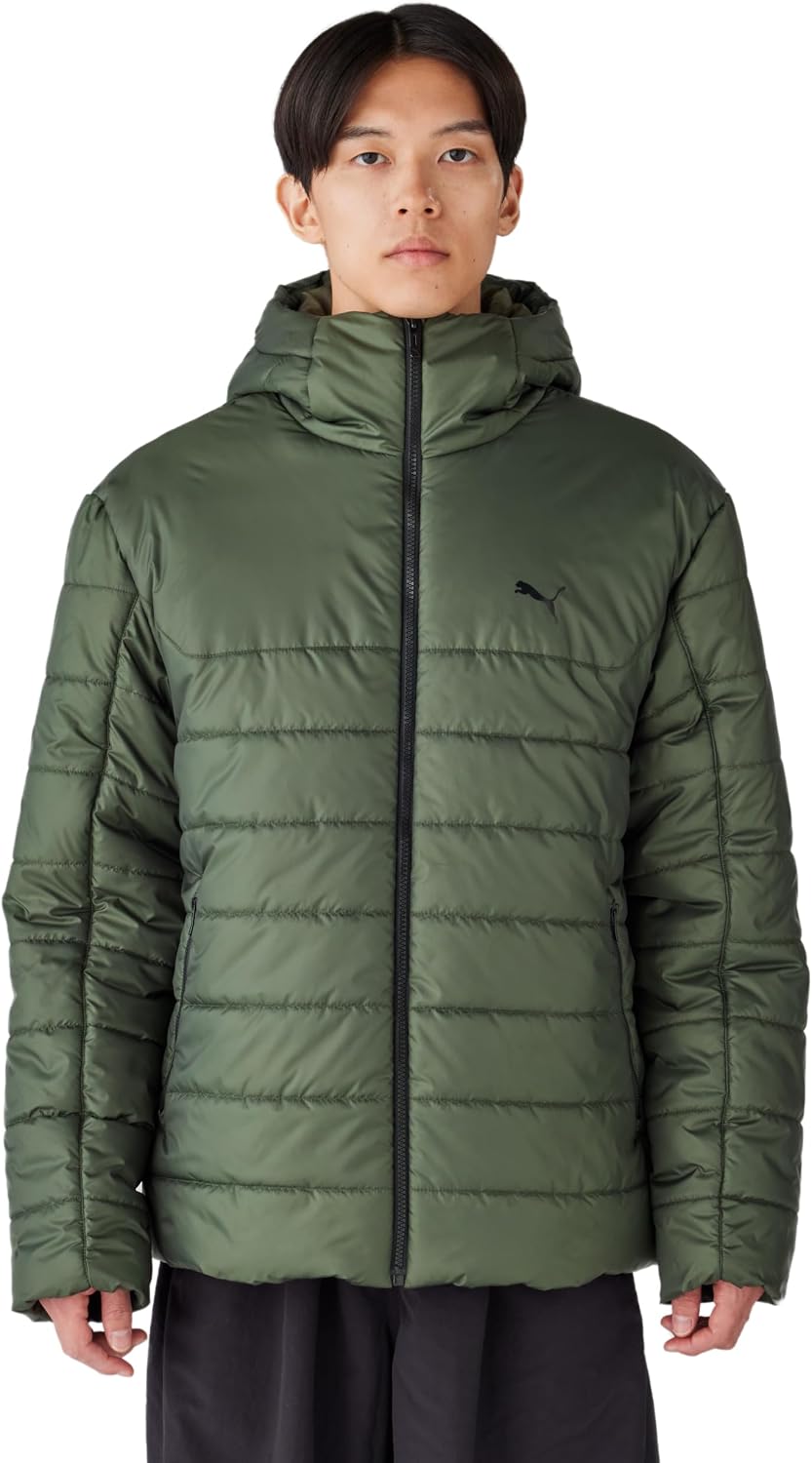 Detalle de PUMA ESS 690959 フーデッド中綿ジャケット メンズ レギュラーフィット・フルジップ