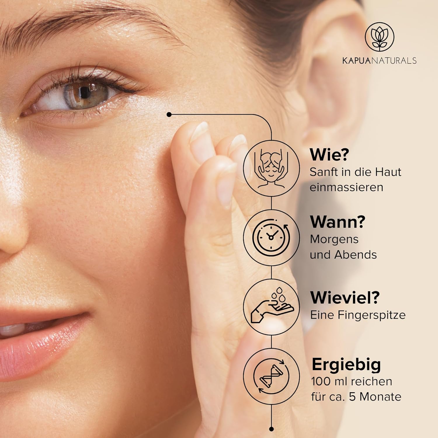 Thumbnail 6 de Kapua Naturals Bio Hyaluron Gesichtscreme 100 ml mit Q10 – Anti-Aging mit natürlichem UV-Schutz