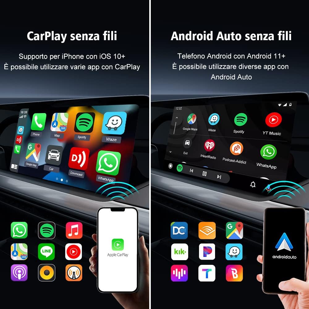 Thumbnail 1 de Carlinkit 5.0 CarPlay Wireless e Android Auto 2 in 1 (versione 2026) per auto dal 2016