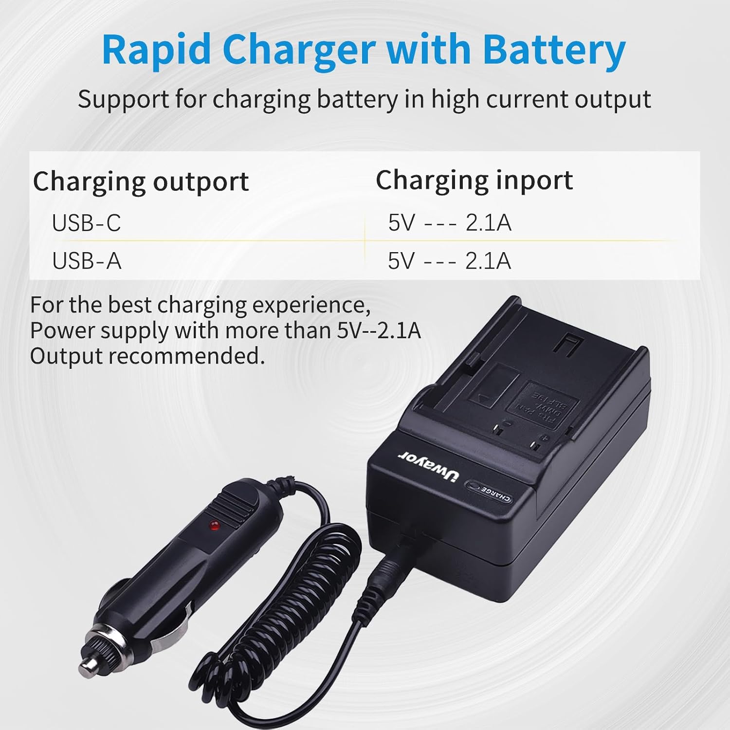 Detalle 2 de Uwayor 2-Pack LP-E17 Battery Charger Replacement Battery for Canon EOS DSLRs