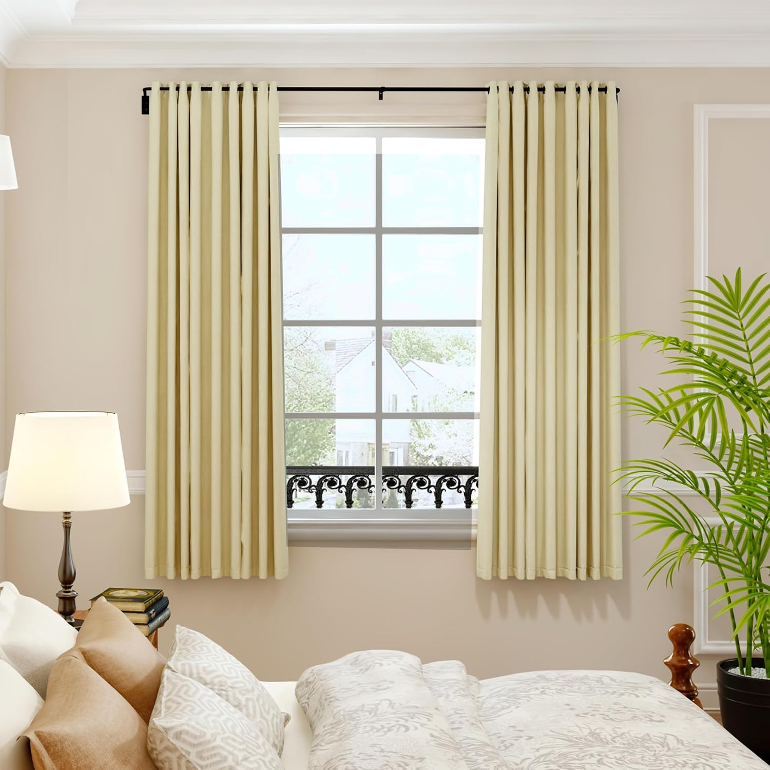Detalle 2 de upsimples Blackout Curtain Rod, Matte Black