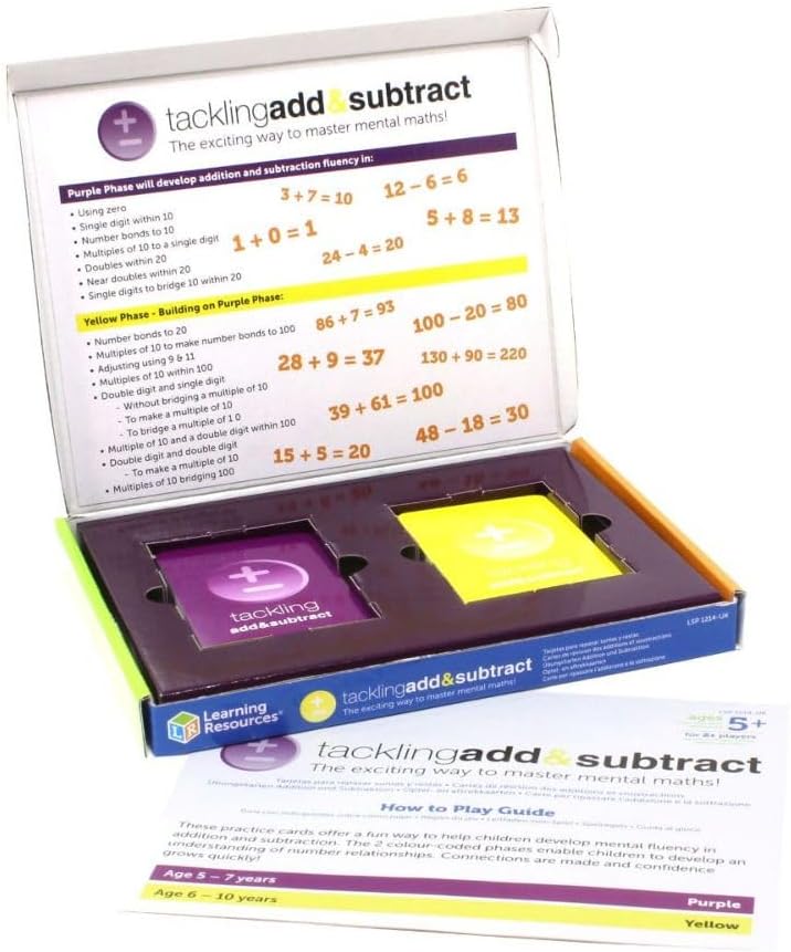 Thumbnail 2 de Learning Resources Kit d’Apprentissage des additions et des soustractions — Jeu de cartes pour enfants à partir de 5 ans
