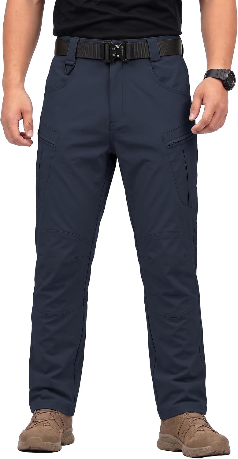 Detalle de Pillxter Men's Stretch Tactical Cargo Pants, 4-Way Stretch, 6 Pockets