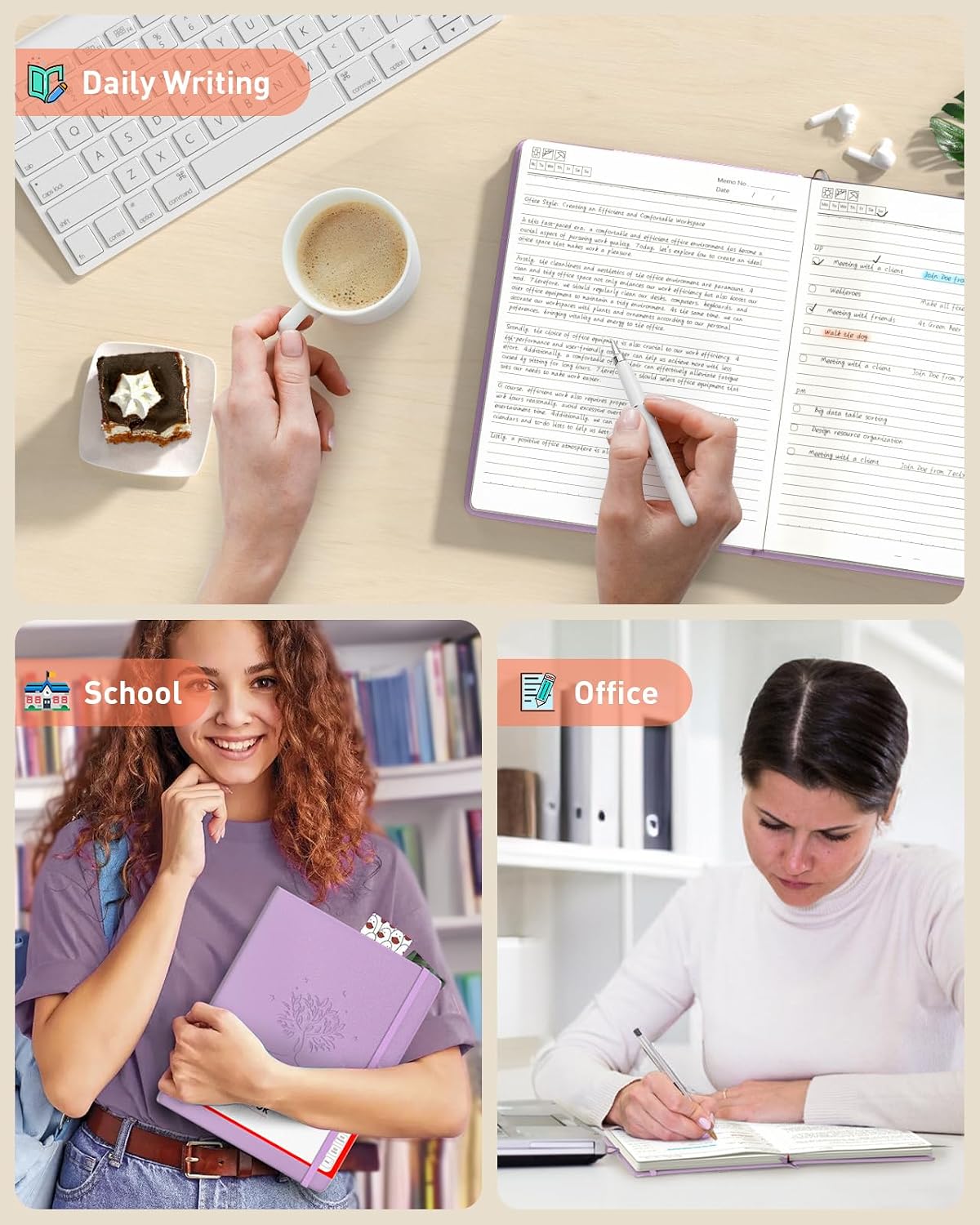 Thumbnail 6 de Smarpau 320 Pages B5 College Ruled Notebook (Purple) with Index Tabs and 100gsm Paper