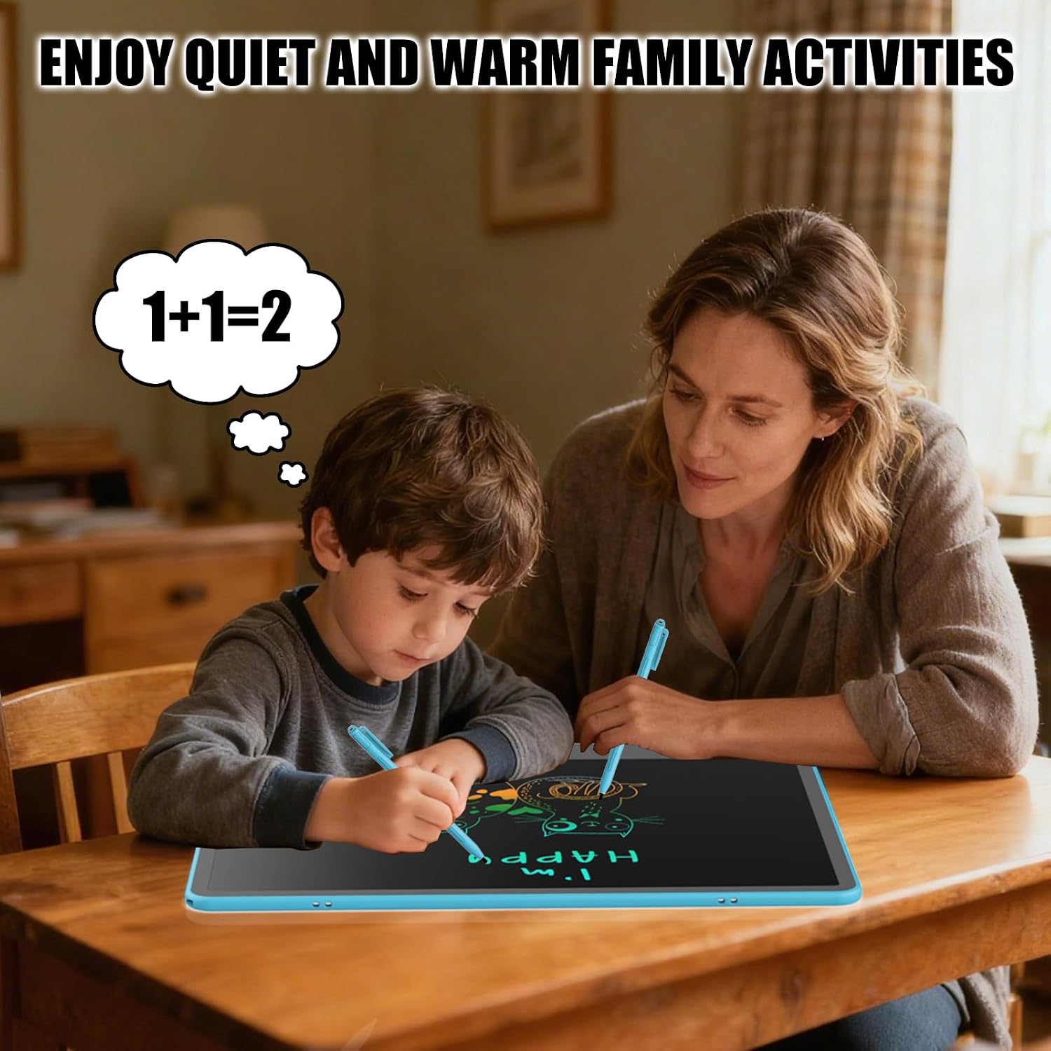 Thumbnail 5 de Two Pens 16 Inch LCD Drawing Tablet — Portable, Reusable Magic Board for Kids (Blue)