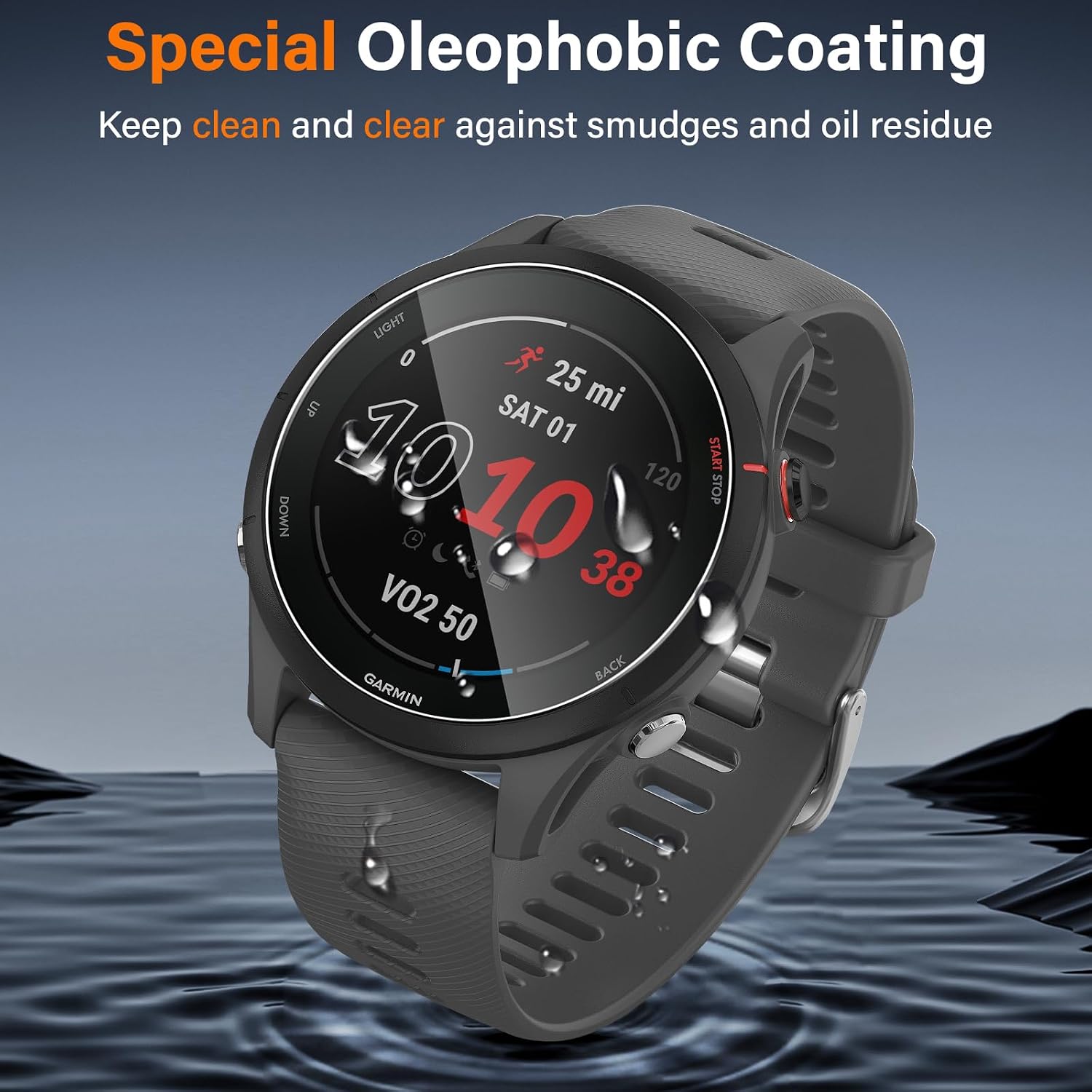Thumbnail 5 de Haofun Schutzfolie Set für Garmin Forerunner 255/255 Music – 9H Glas + 4 Silikonstaubstopper
