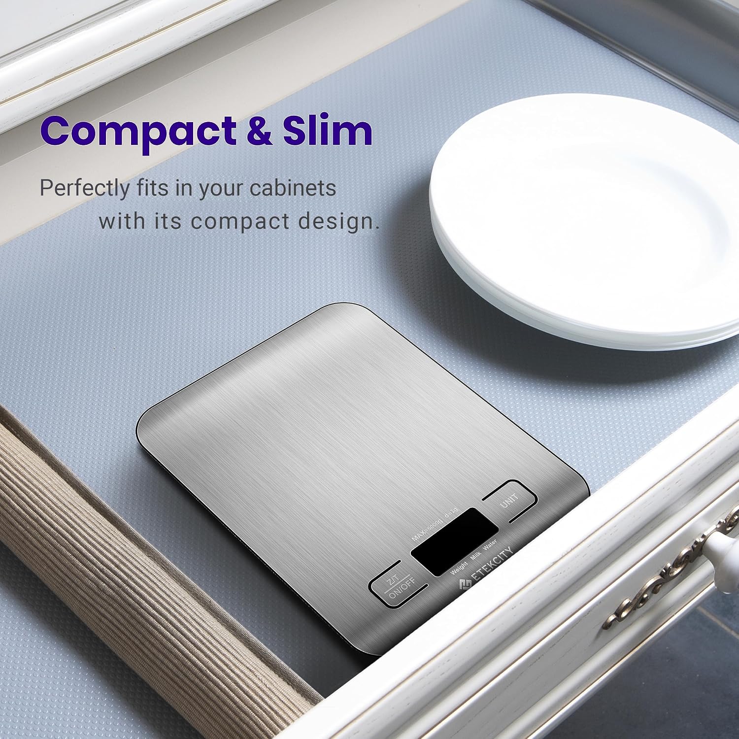 Detalle de Etekcity Food Kitchen Scale – Digital Precision, 11 lb Capacity, 5 Units
