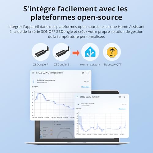 Detalle 2 de SONOFF SNZB-02WD: Capteur Intelligent de Température et d'Humidité IP65 Zigbee avec LCD et installation flexible
