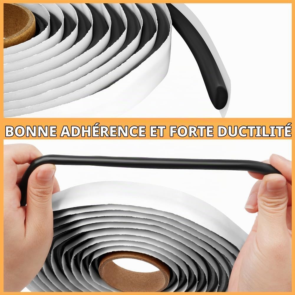 Detalle de flintronic butylkoord 8 mm x 4 m, rond afdichtingskoord voor kieren