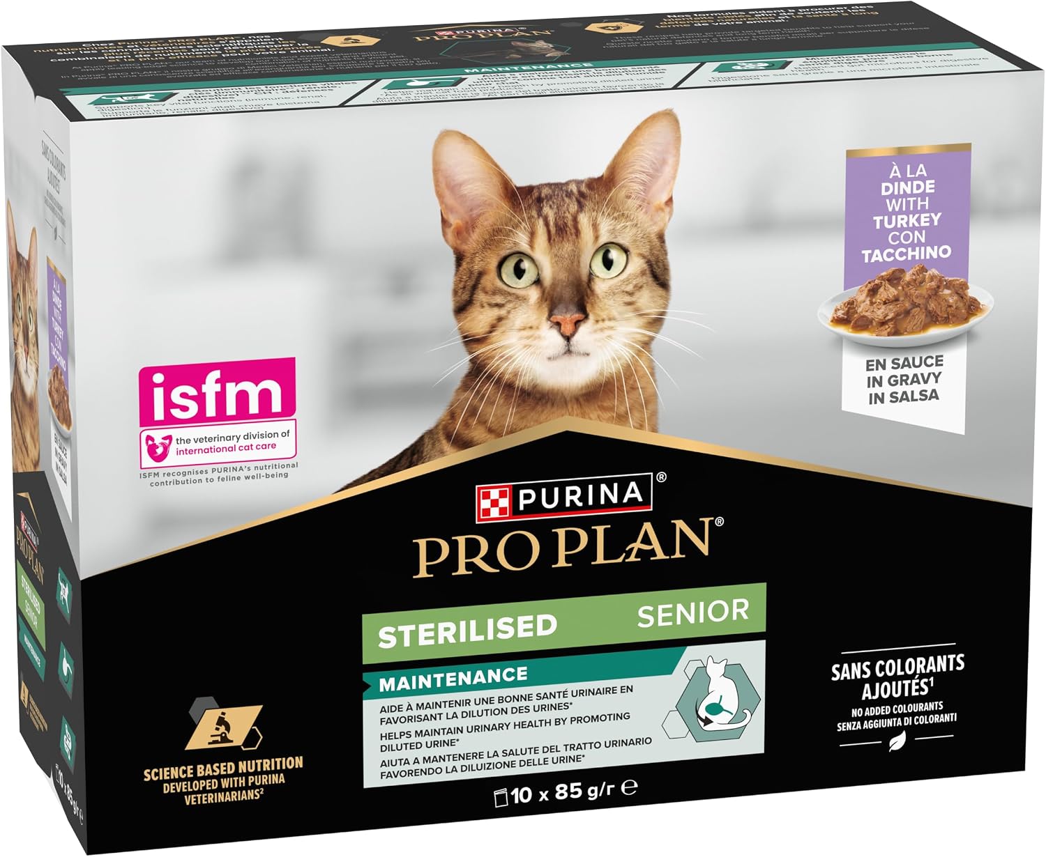 Detalle 2 de Purina Pro Plan Senior Steriliserad 7+ våtfoder med kalkon, 10 × 85 g