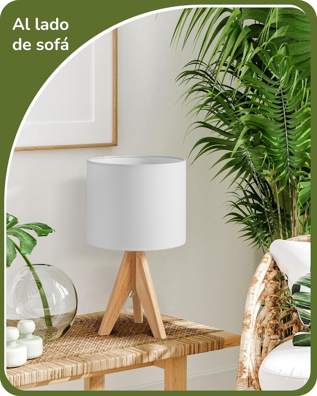 Thumbnail 2 de EDISHINE Lámpara de Mesa Vintage, Elegante Dúo LED 🛋