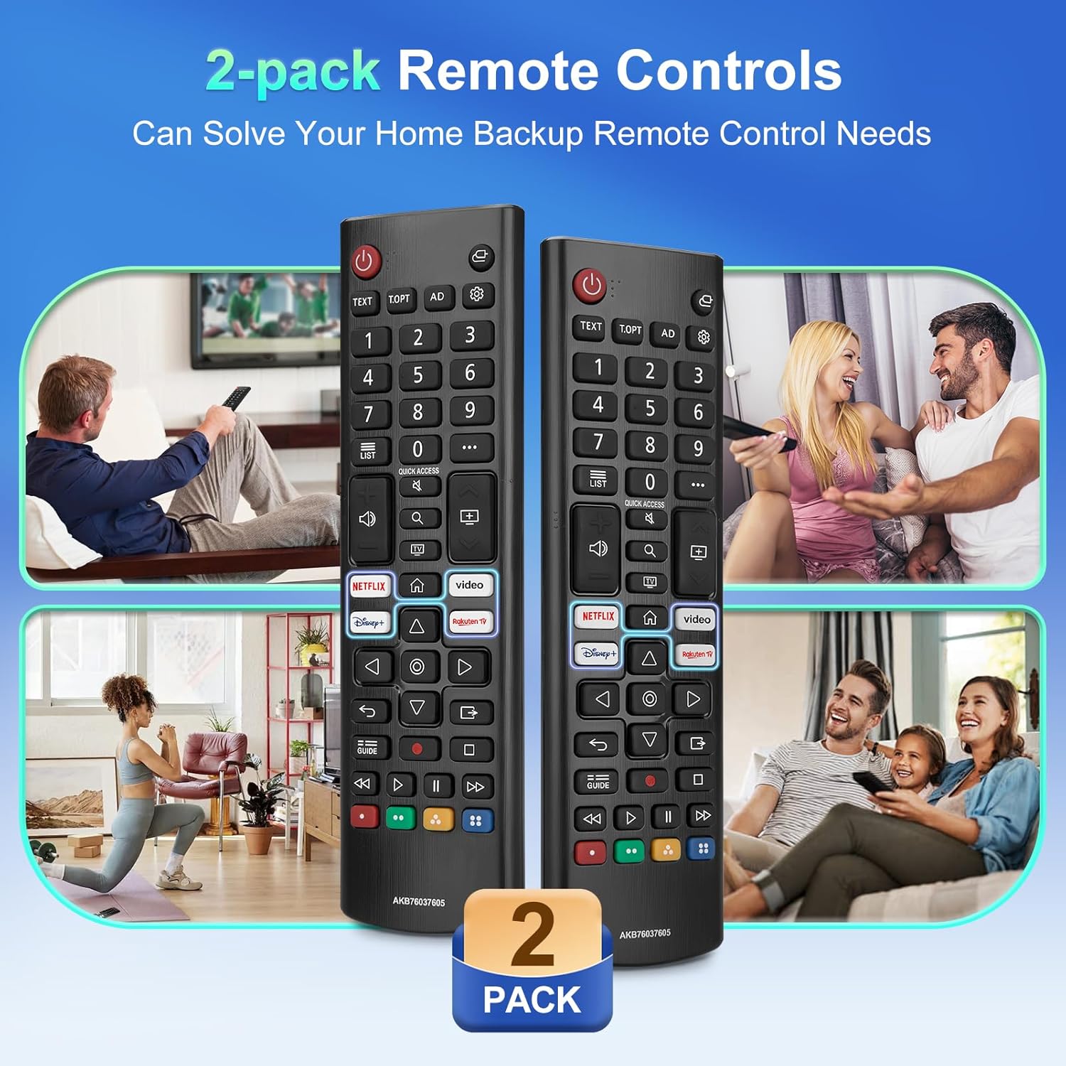Thumbnail 1 de OMAIC 2er Pack Universalfernbedienung LG TV