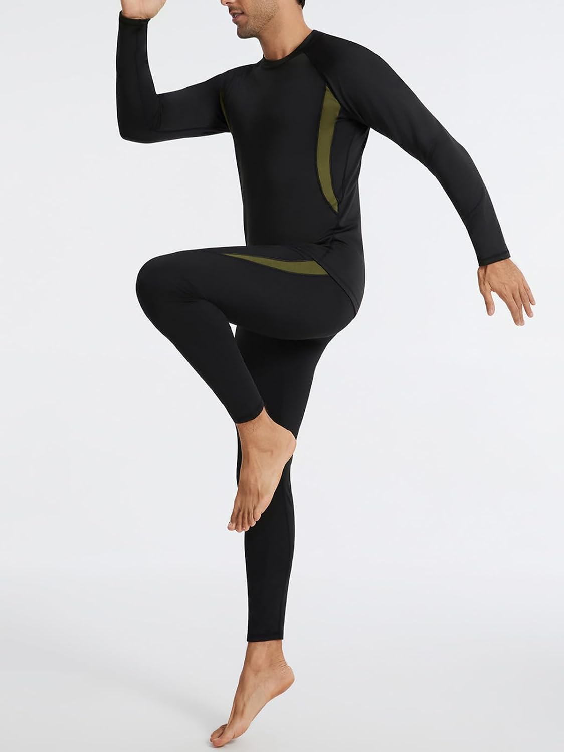 Detalle 1 de ATTIQOZI 4-Pack Men’s Thermal Compression Shirts, Fleece-Lined Long Sleeve