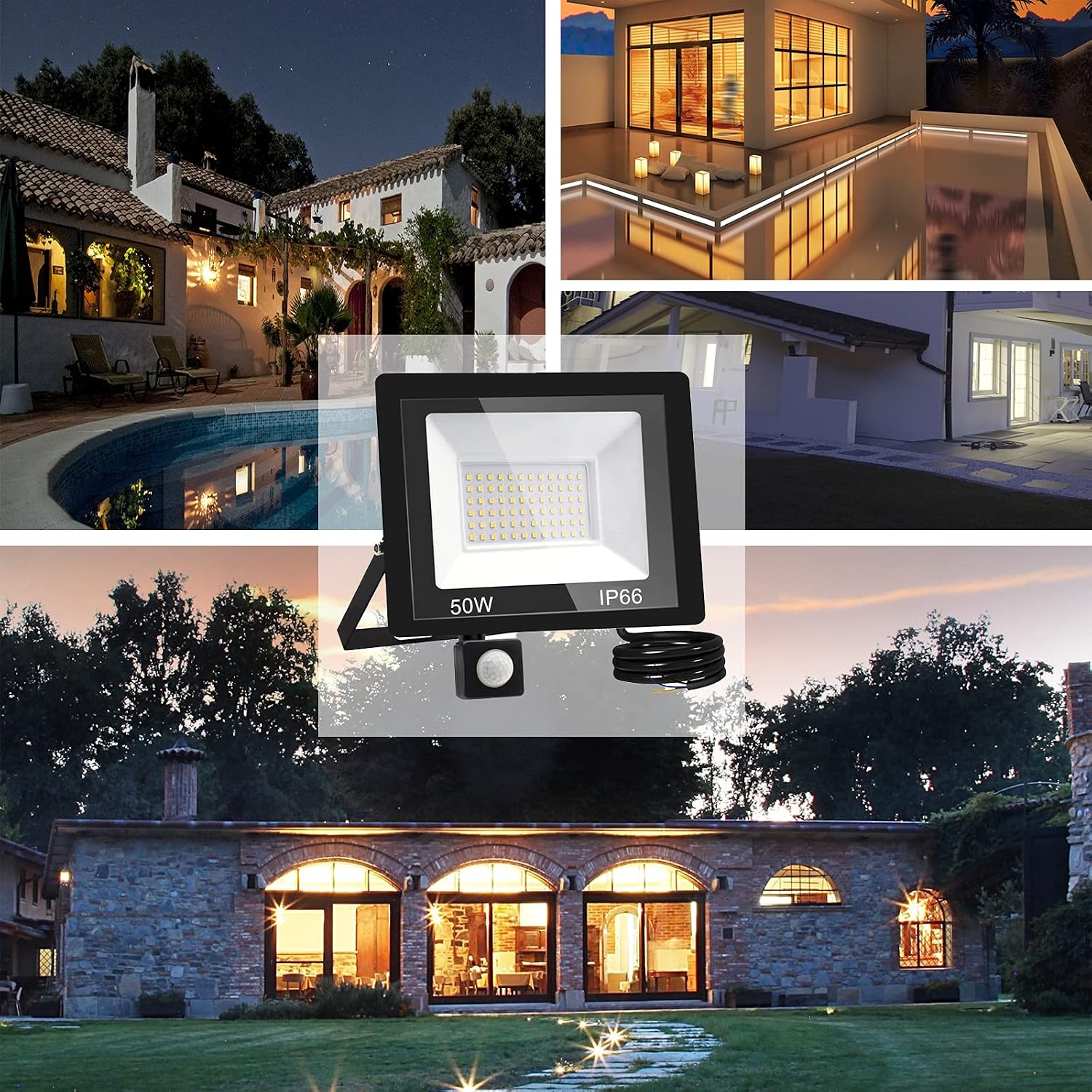 Thumbnail 6 de treoir Faretto con Sensore di Movimento 50W, 5000LM – Faretto LED Esterno IP66 6000K