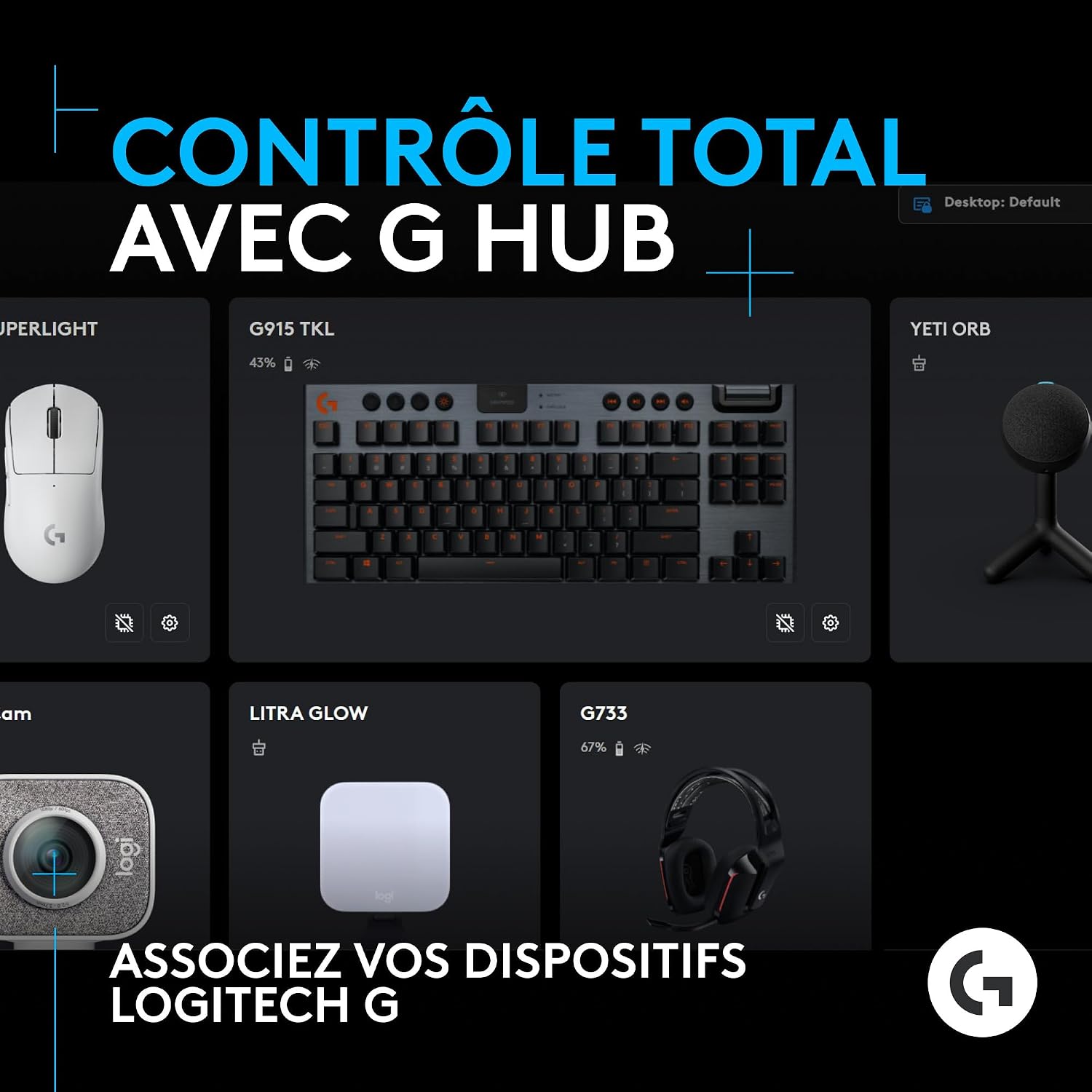 Thumbnail 5 de Logitech G Yeti Orb Microphone Gaming RVB à condensateur avec LIGHTSYNC