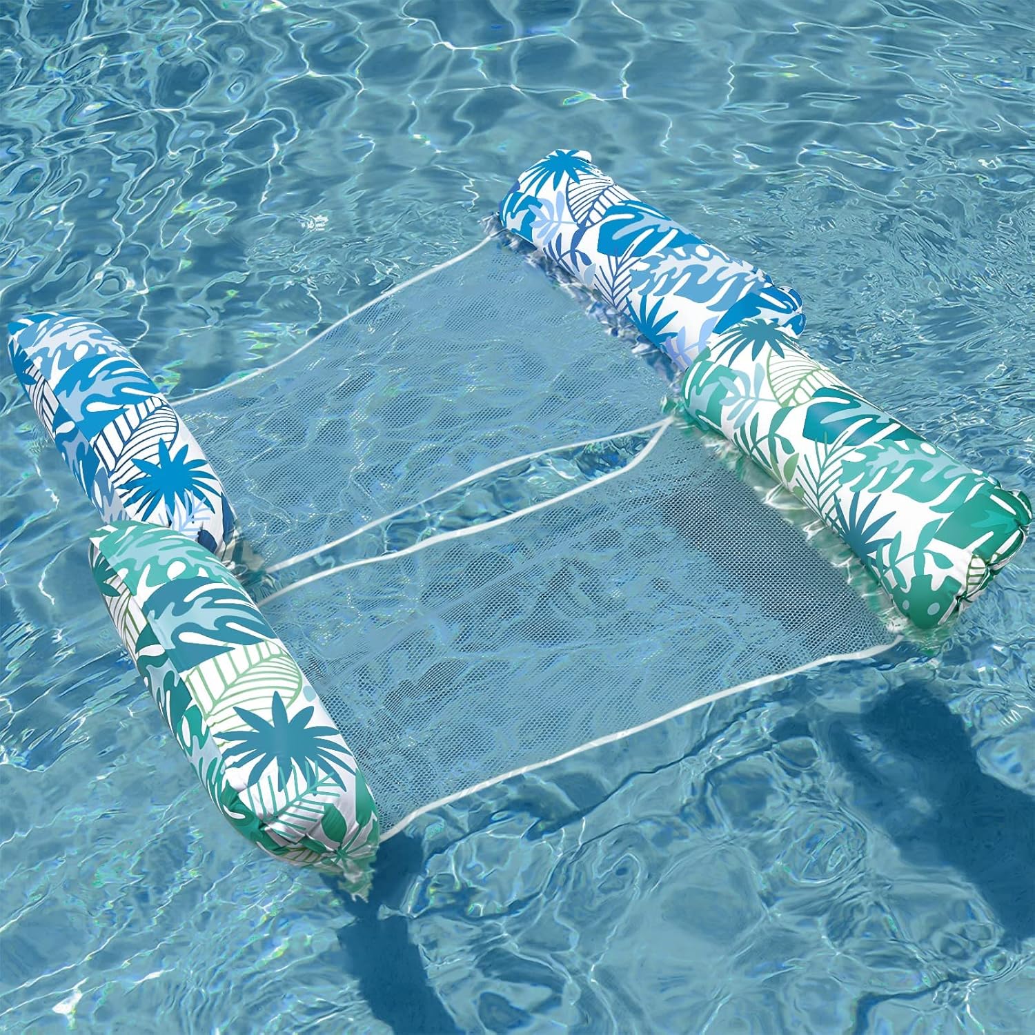 Detalle de Elidepe Luftmatratze Pool XL – 4-in-1 Wasserspielzeug, Hängematte & Lounge für 2 Stück
