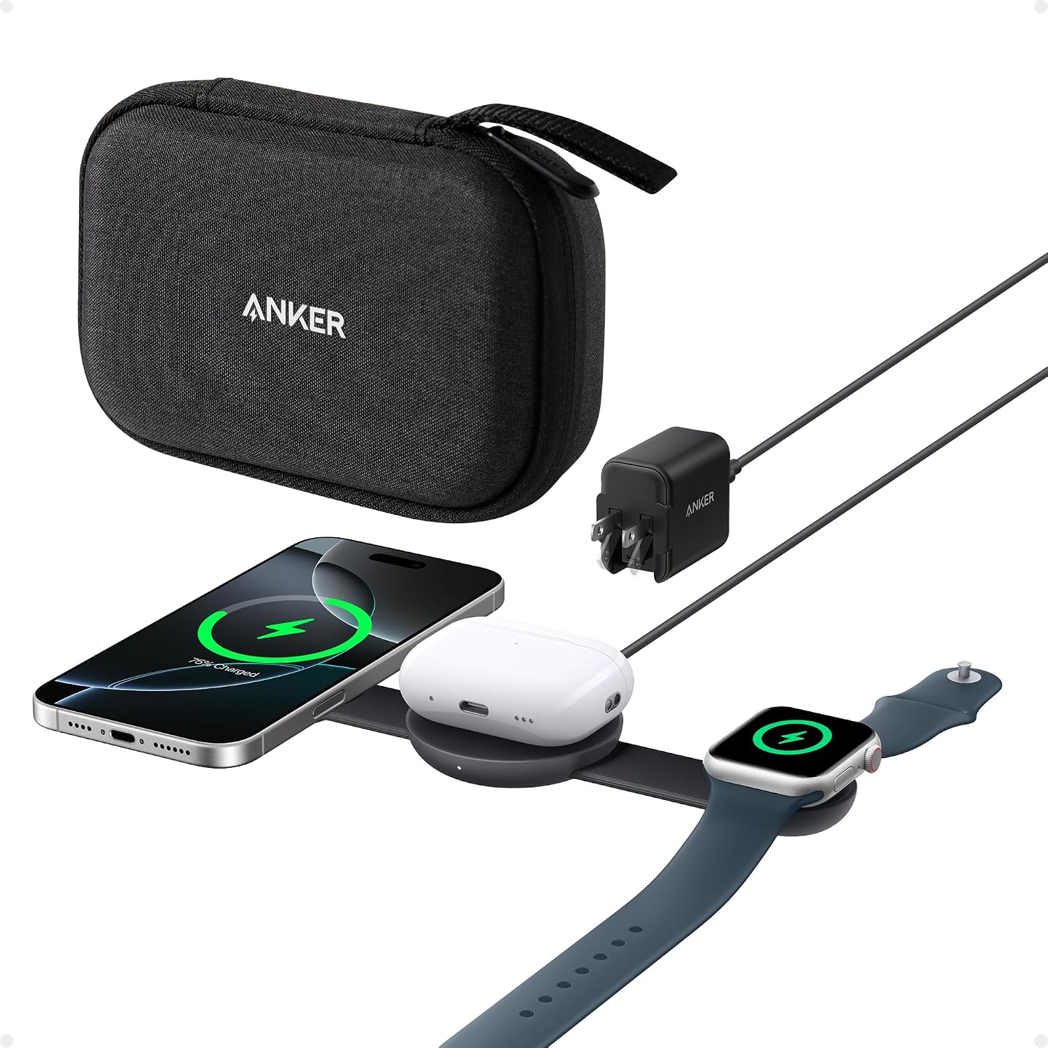 Detalle de Anker MagGo UFO 15W 3-in-1 Charger