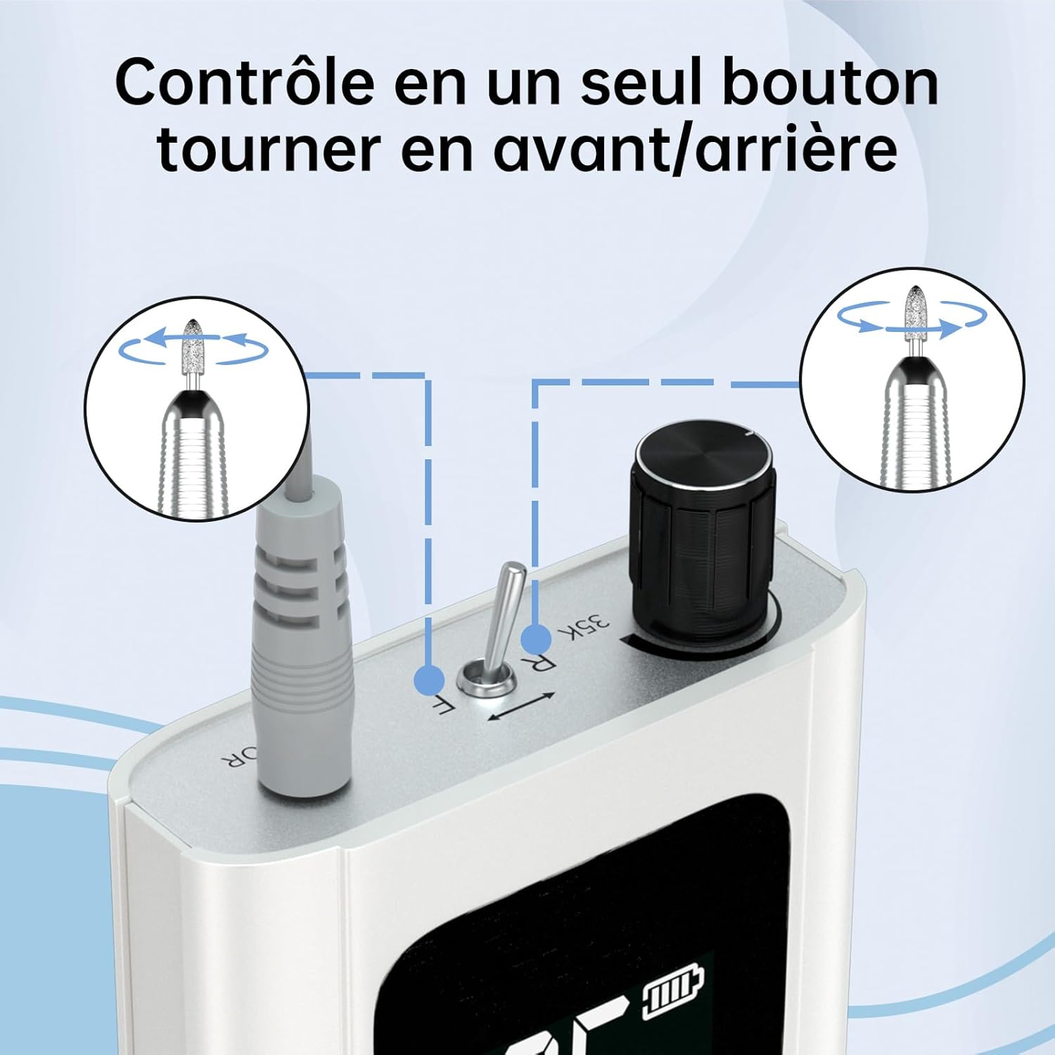 Thumbnail 6 de Delanie Ponceuse à Ongles Professionnelle – 35 000 tours/min, sans fil, LCD intelligent