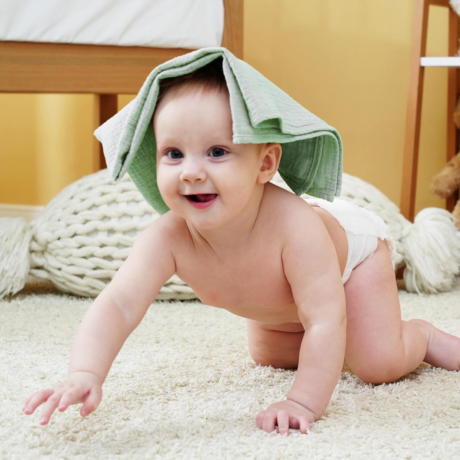 Thumbnail 2 de Kewlife gift 100 % Baumwolle Baby Mulltücher 5er Pack – Weiche, atmungsaktive Spucktücher